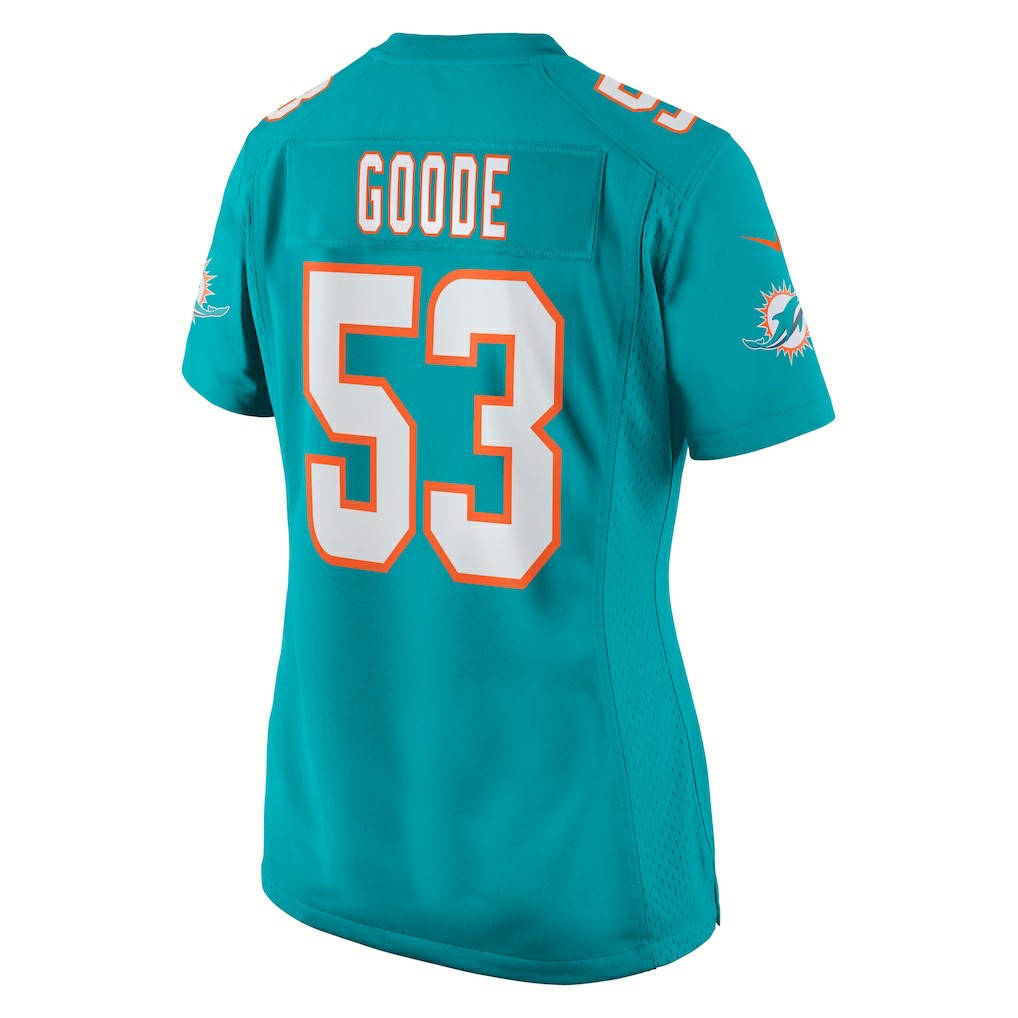 Cameron Goode Miami Dolphins Women's Game Player Jersey - Aqua