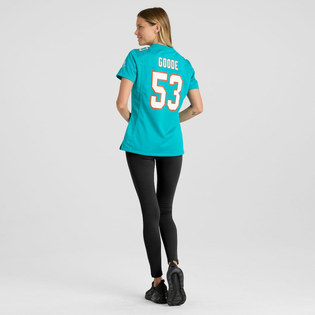 Cameron Goode Miami Dolphins Women's Game Player Jersey - Aqua