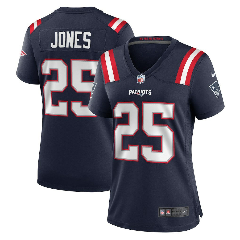 Marcus Jones New England Patriots Women's Game Jersey - Navy