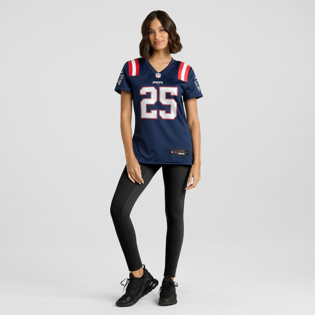 Marcus Jones New England Patriots Women's Game Jersey - Navy