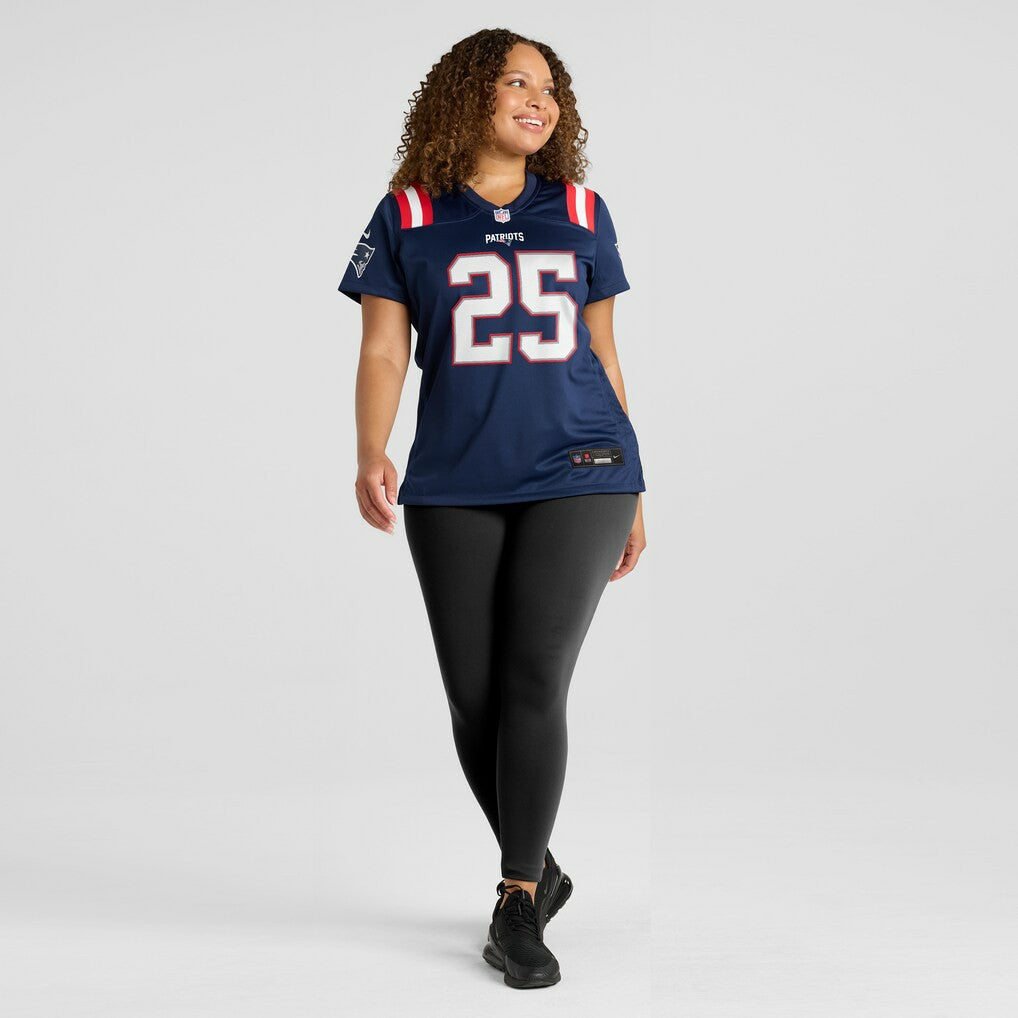 Marcus Jones New England Patriots Women's Game Jersey - Navy