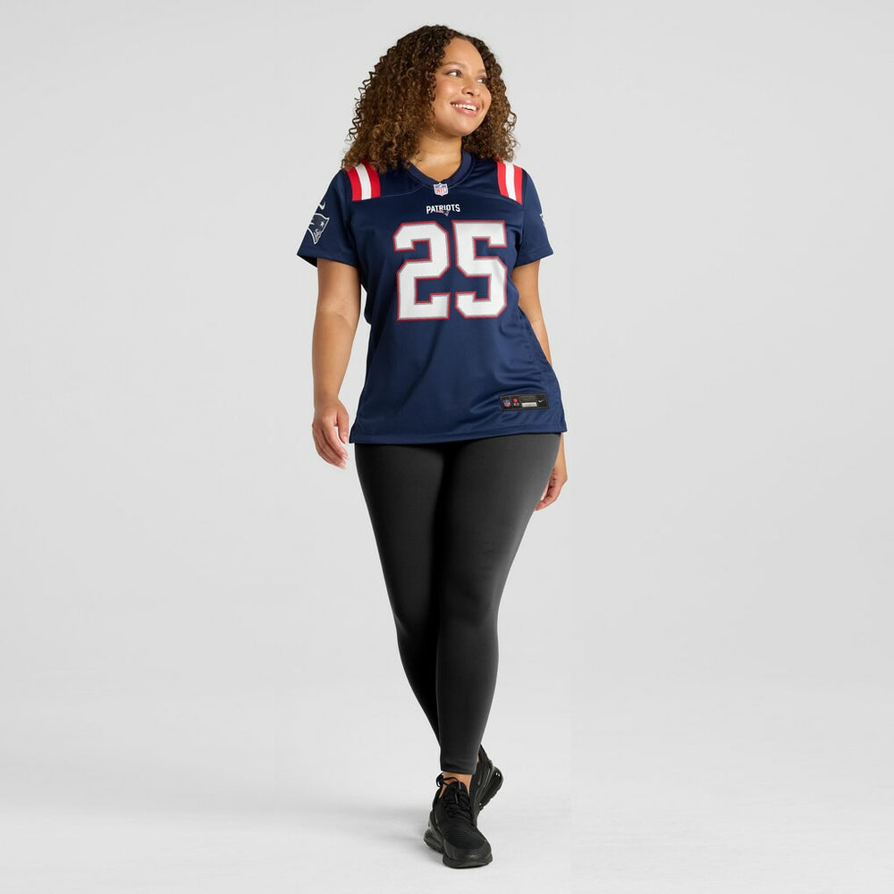 Marcus Jones New England Patriots Women's Game Jersey - Navy