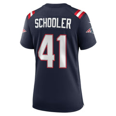 Brenden Schooler New England Patriots Women's Game Jersey - Navy