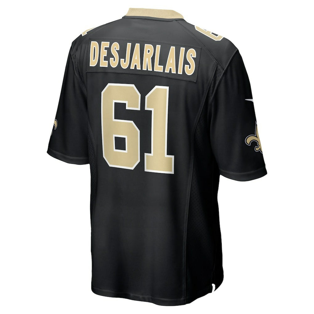 Drew Desjarlais New Orleans Saints Game Player Jersey - Black