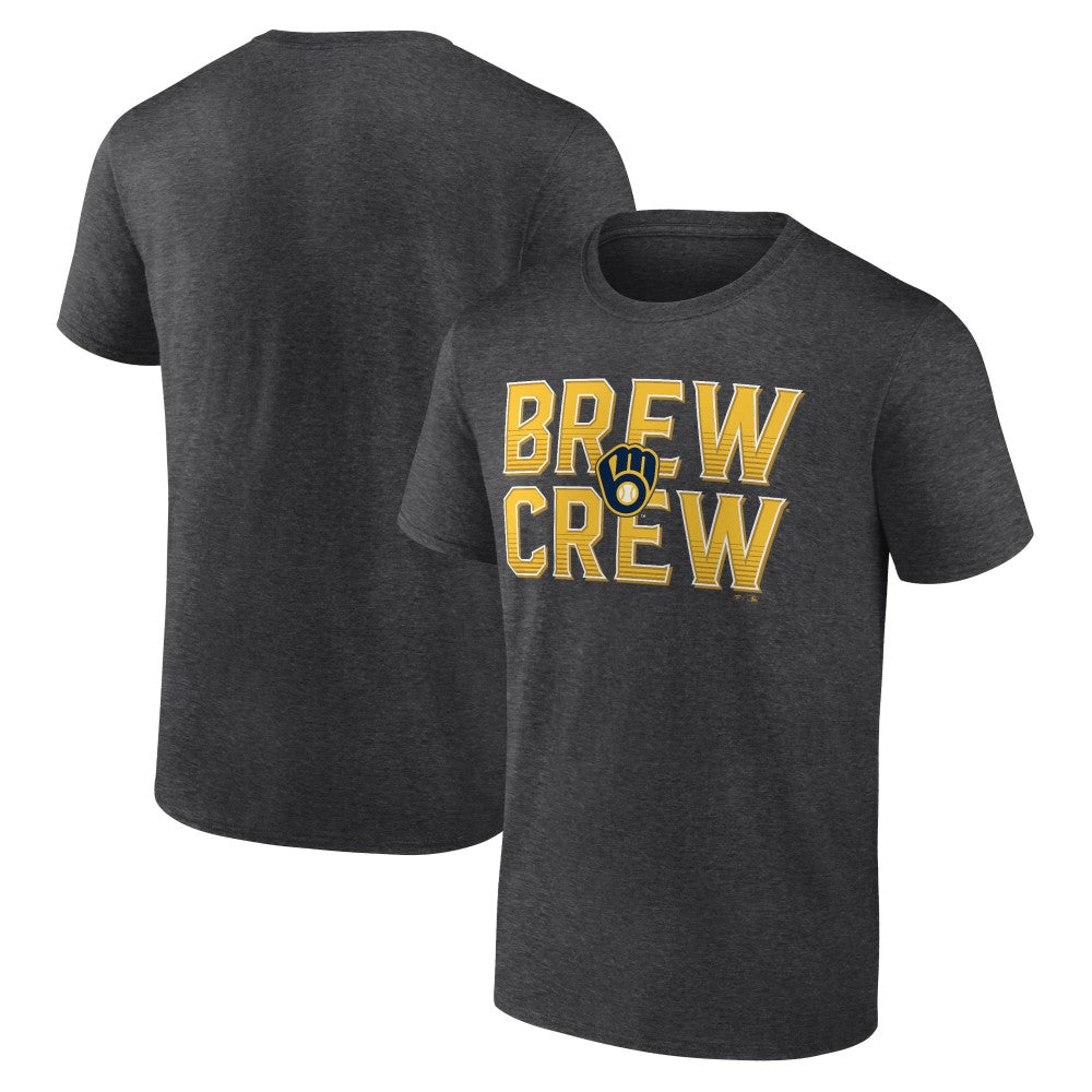 Milwaukee Brewers Brew Crew Fancy T-Shirt Charcoal