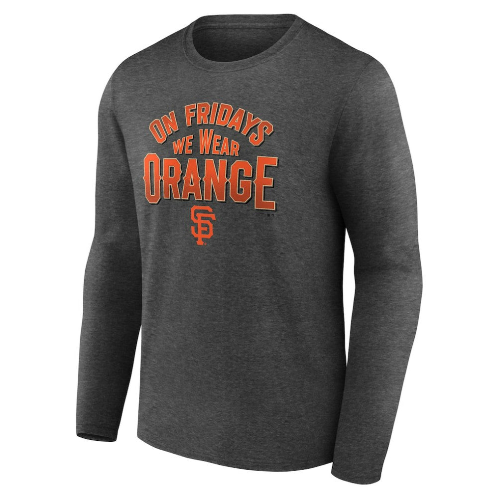 San Francisco Giants First Game Long Sleeve T-Shirt Charcoal