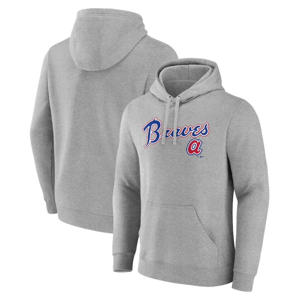 Atlanta Braves Wahconah Pullover Hoodie Gray