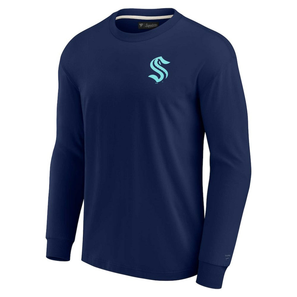 Seattle Kraken Fanatics Unisex Elements Super Soft Long Sleeve T-Shirt Navy