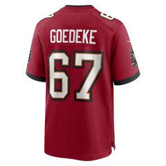 Luke Goedeke Tampa Bay Buccaneers Game Player Jersey - Red