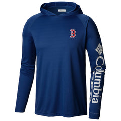 Boston Red Sox Terminal Tackle Long Sleeve Hoodie T-Shirt Navy | Columbia