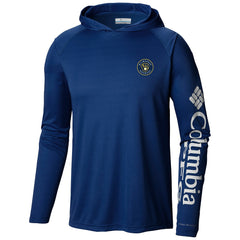 Milwaukee Brewers Terminal Tackle Long Sleeve Hoodie T-Shirt Navy | Columbia