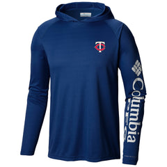 Minnesota Twins Terminal Tackle Long Sleeve Hoodie T-Shirt Navy | Columbia