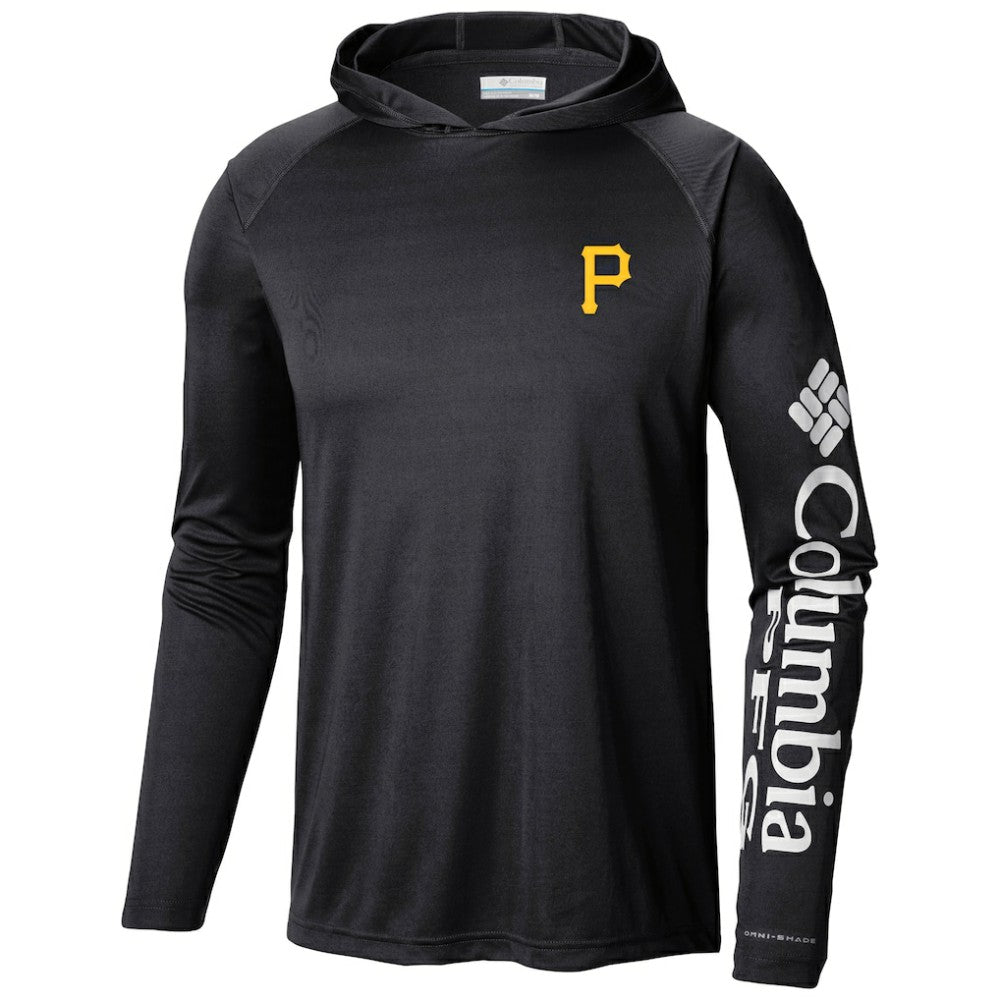 Pittsburgh Pirates Terminal Tackle Long Sleeve Hoodie T-Shirt Black | Columbia