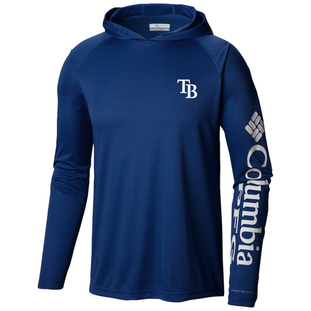 Tampa Bay Rays Terminal Tackle Long Sleeve Hoodie T-Shirt Navy | Columbia