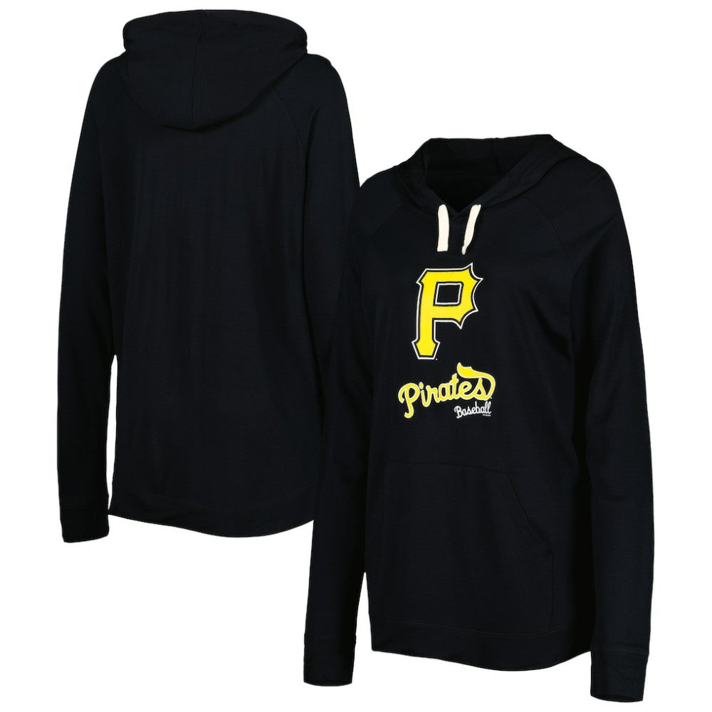 Pittsburgh Pirates Touch Women's Pre-Game Raglan Pullover Hoodie Black