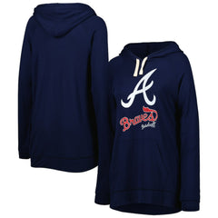 Atlanta Braves Touch Women's Pre-Game Raglan Pullover Hoodie Navy