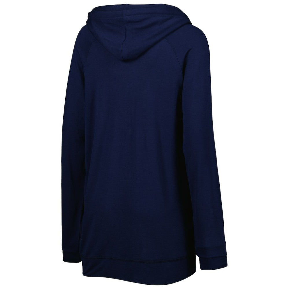 Atlanta Braves Touch Women's Pre-Game Raglan Pullover Hoodie Navy
