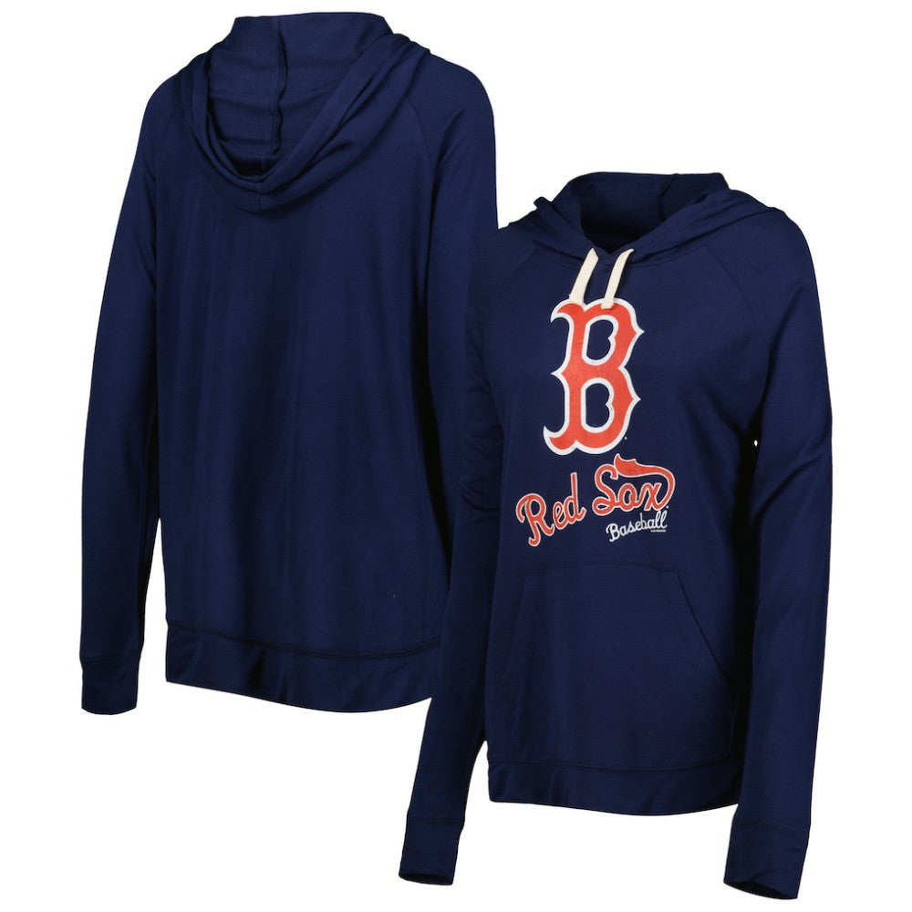 Boston Red Sox Touch Women's Pre-Game Raglan Pullover Hoodie Navy