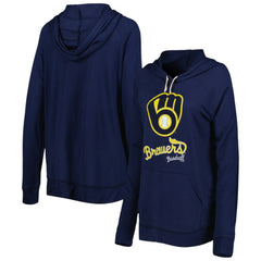 Milwaukee Brewers Touch Women's Pre-Game Raglan Pullover Hoodie Navy