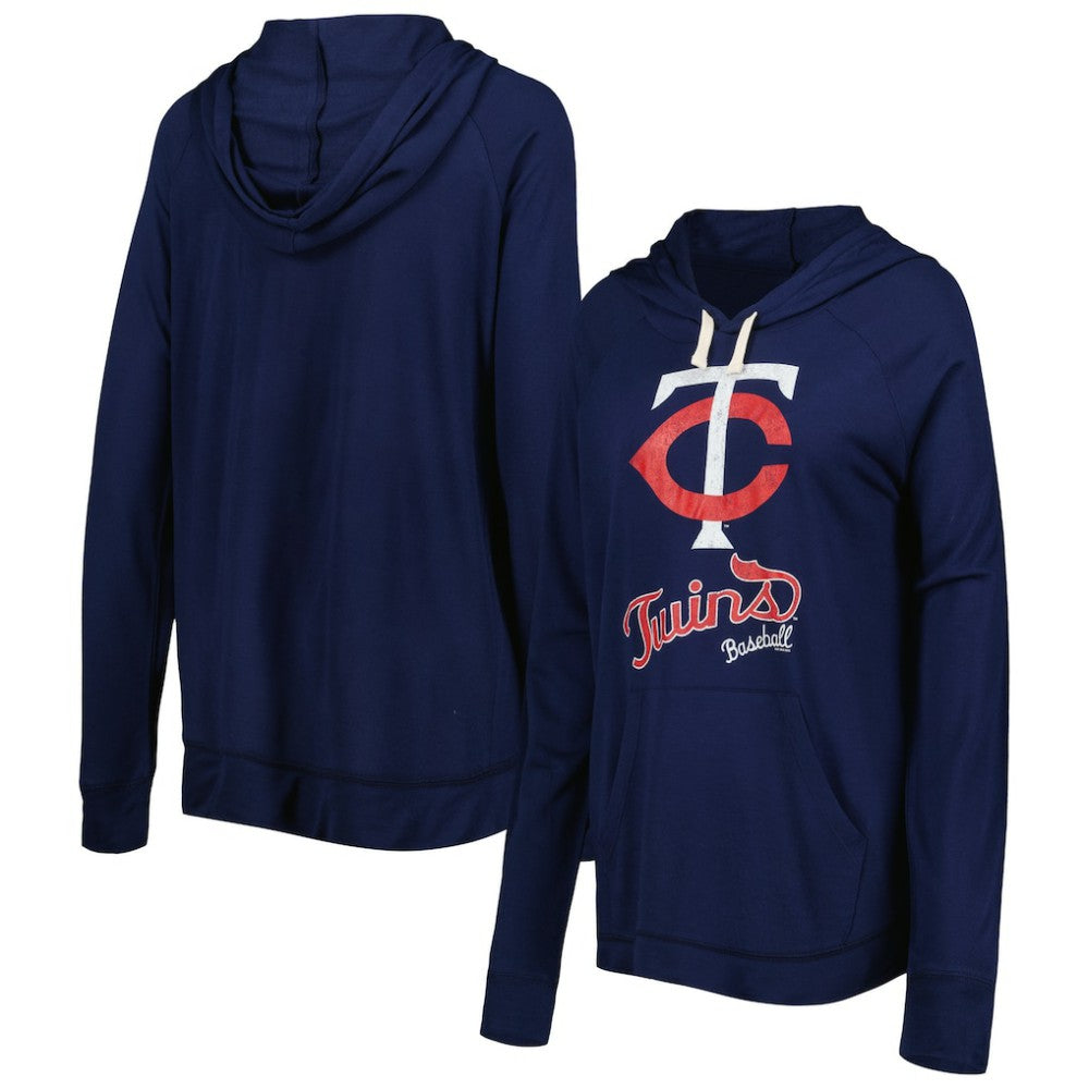 Minnesota Twins Touch Women's Pre-Game Raglan Pullover Hoodie Navy