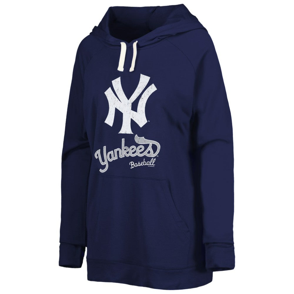 New York Yankees Touch Women's Pre-Game Raglan Pullover Hoodie Navy