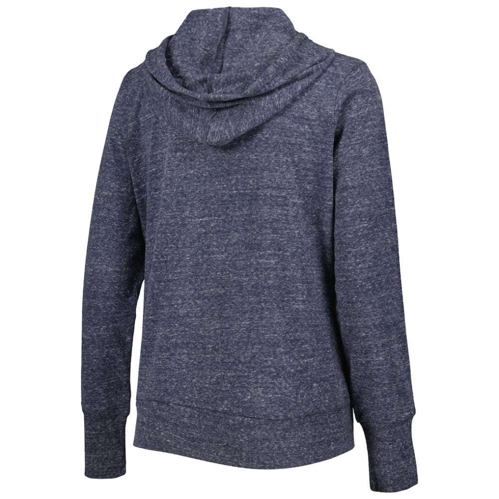 Milwaukee Brewers Touch Women's Training Camp Tri-Blend Lightweight Full-Zip Hoodie Navy