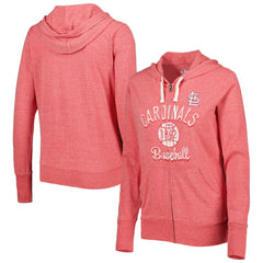 St. Louis Cardinals Touch Women's Training Camp Tri-Blend Lightweight Full-Zip Hoodie Red