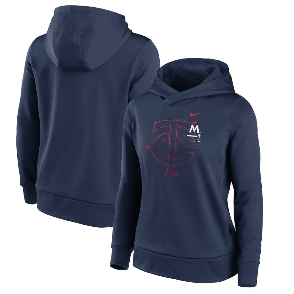 Minnesota Twins Women's 2023 Big Game Fleece Pullover Hoodie Navy | Nike