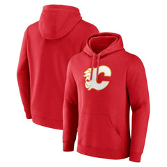 Calgary Flames Fanatics Primary Team Logo Pullover Hoodie Red