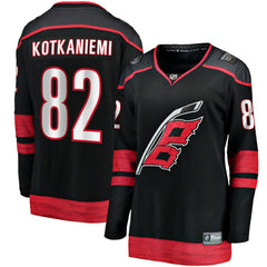 Jesperi Kotkaniemi Carolina Hurricanes Fanatics Women's Home Breakaway Player Jersey Black