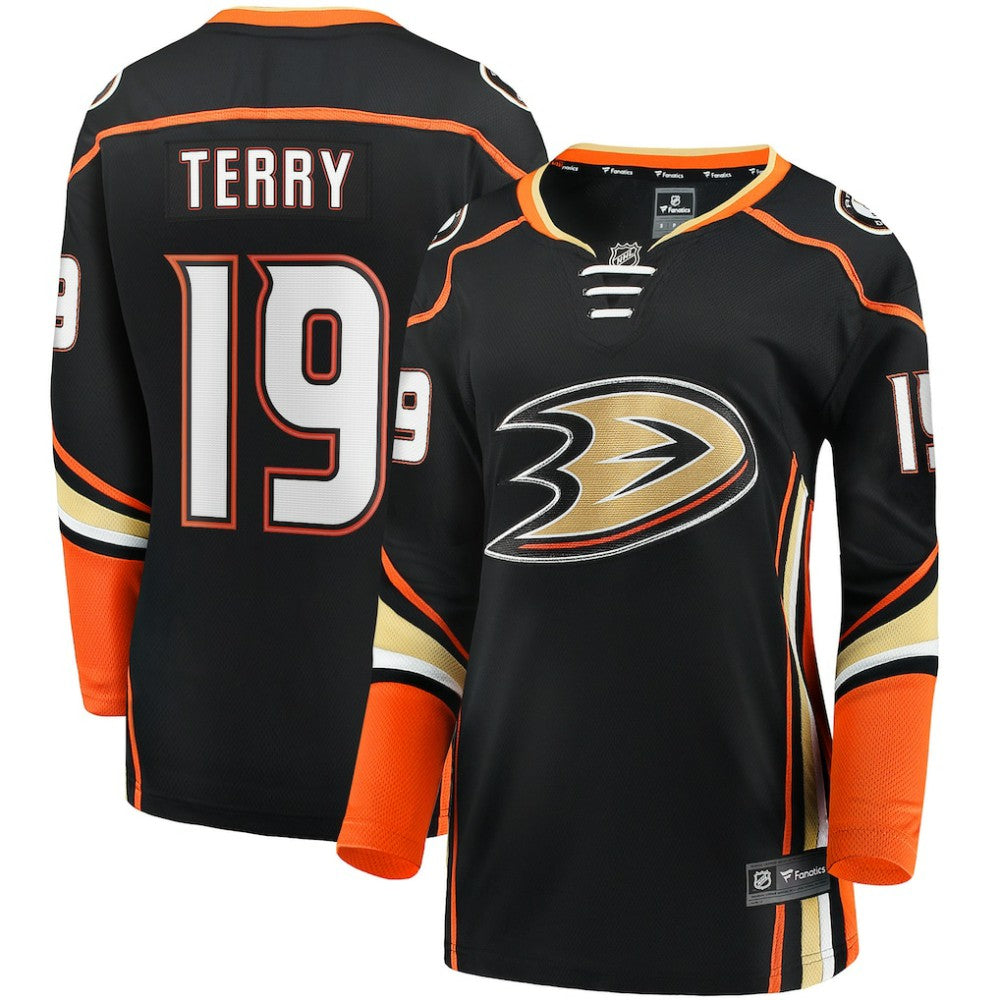 Troy Terry Anaheim Ducks Fanatics Women's Home Team Breakaway Player Jersey Black
