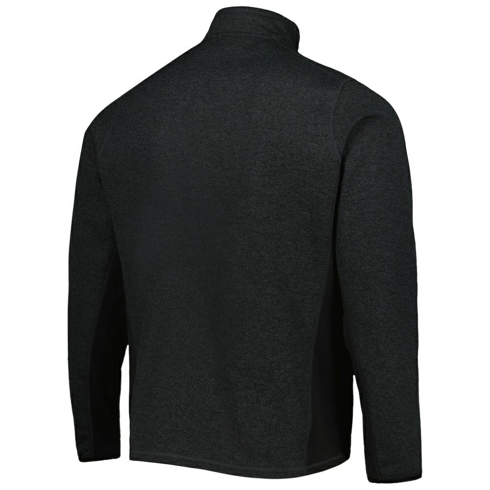 Pittsburgh Penguins Antigua Course Quarter-Zip Jacket Heathered Black
