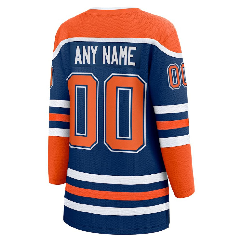 Edmonton Oilers Fanatics Women's Home Breakaway Custom Jersey Royal