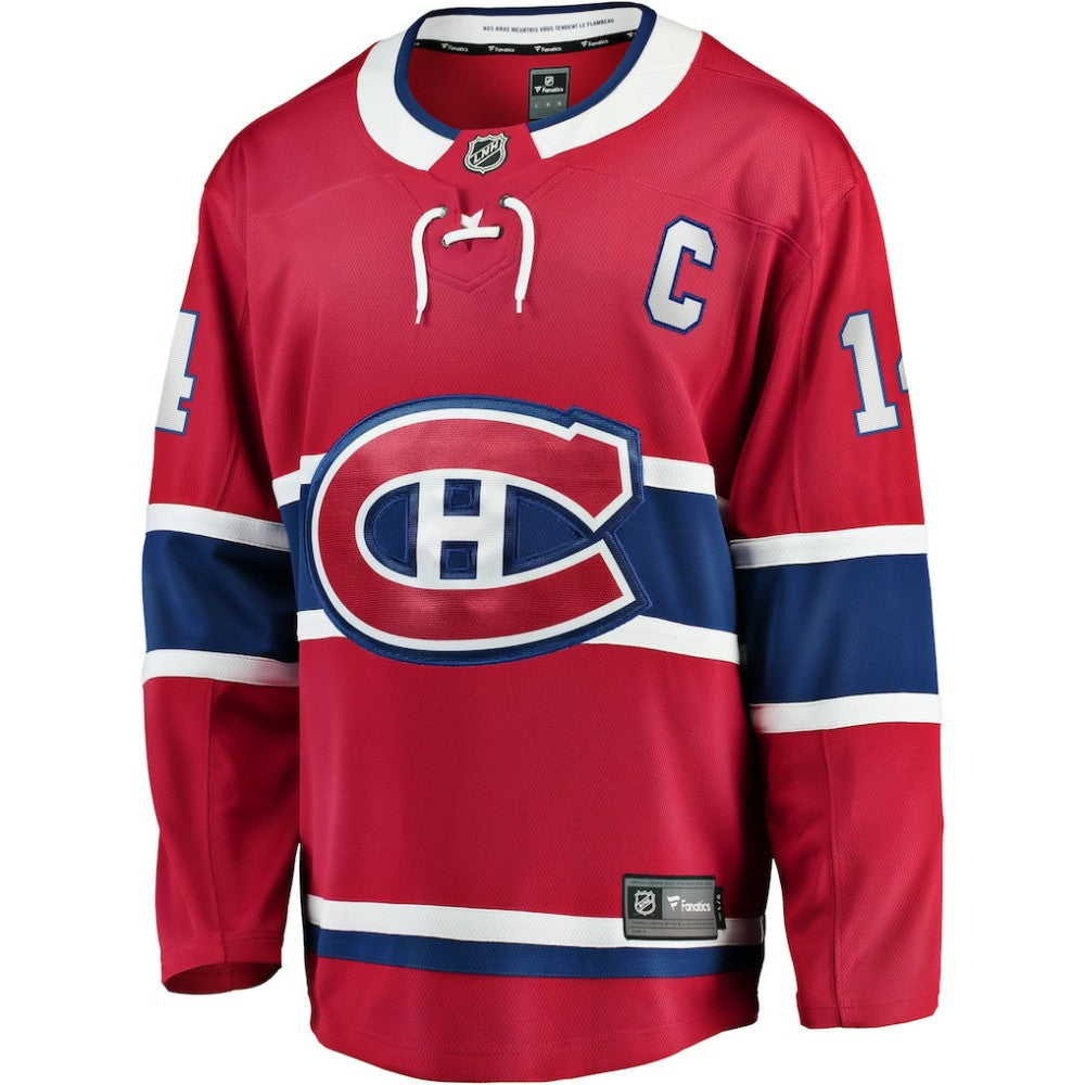 Nick Suzuki Montreal Canadiens Fanatics Home Captain Patch Breakaway Player Jersey Red
