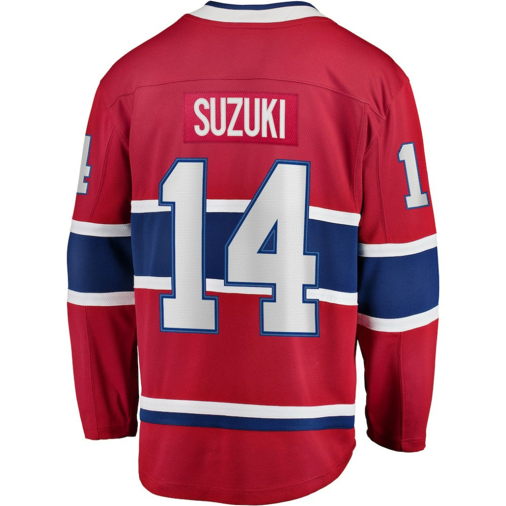Nick Suzuki Montreal Canadiens Fanatics Home Captain Patch Breakaway Player Jersey Red