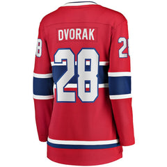 Christian Dvorak Montreal Canadiens Fanatics Women's Home Breakaway Player Jersey Red