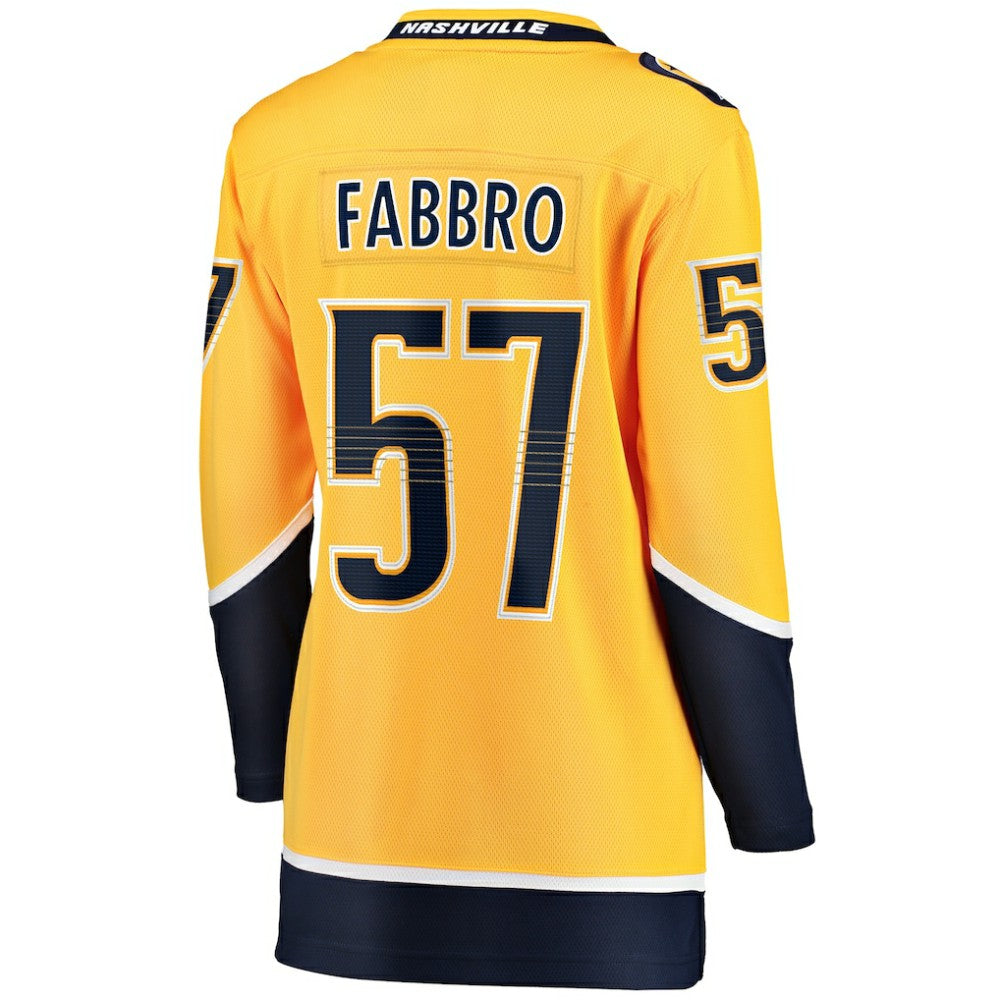 Dante Fabbro Nashville Predators Fanatics Women's Home Breakaway Player Jersey Gold