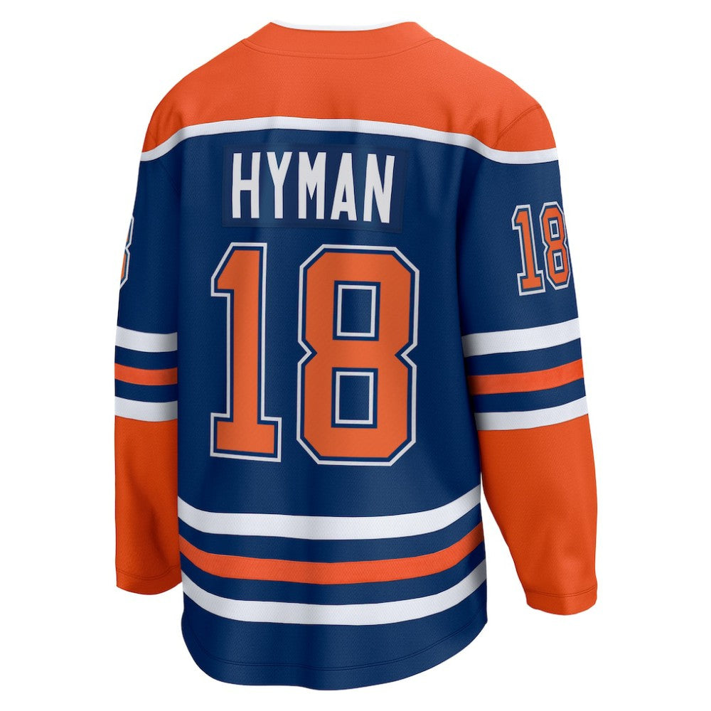 Zach Hyman Edmonton Oilers Fanatics Home Breakaway Player Jersey Royal