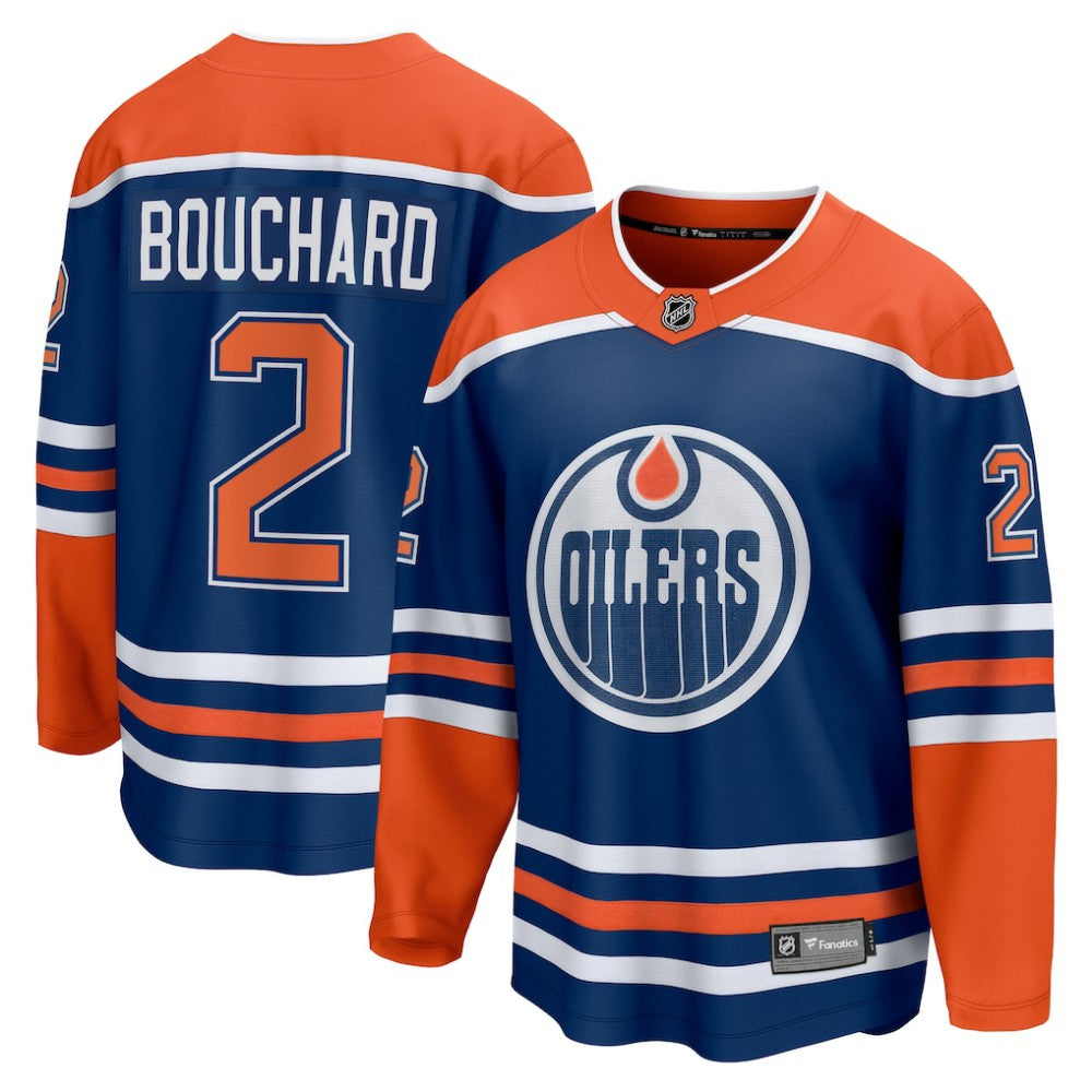 Evan Bouchard Edmonton Oilers Fanatics Home Breakaway Player Jersey Royal