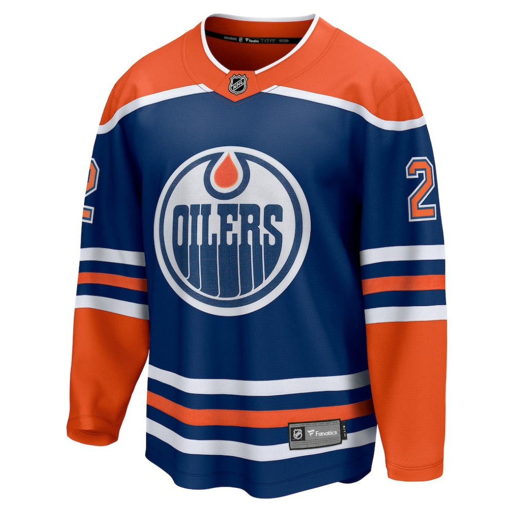 Evan Bouchard Edmonton Oilers Fanatics Home Breakaway Player Jersey Royal