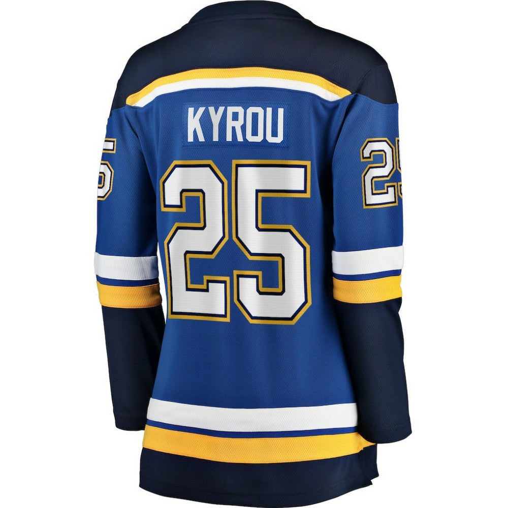 Jordan Kyrou St. Louis Blues Fanatics Women's Home Breakaway Player Jersey Blue