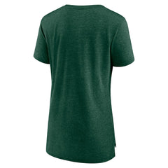 Athletics Women's Official Wordmark Tri-Blend T-Shirt Heather Green
