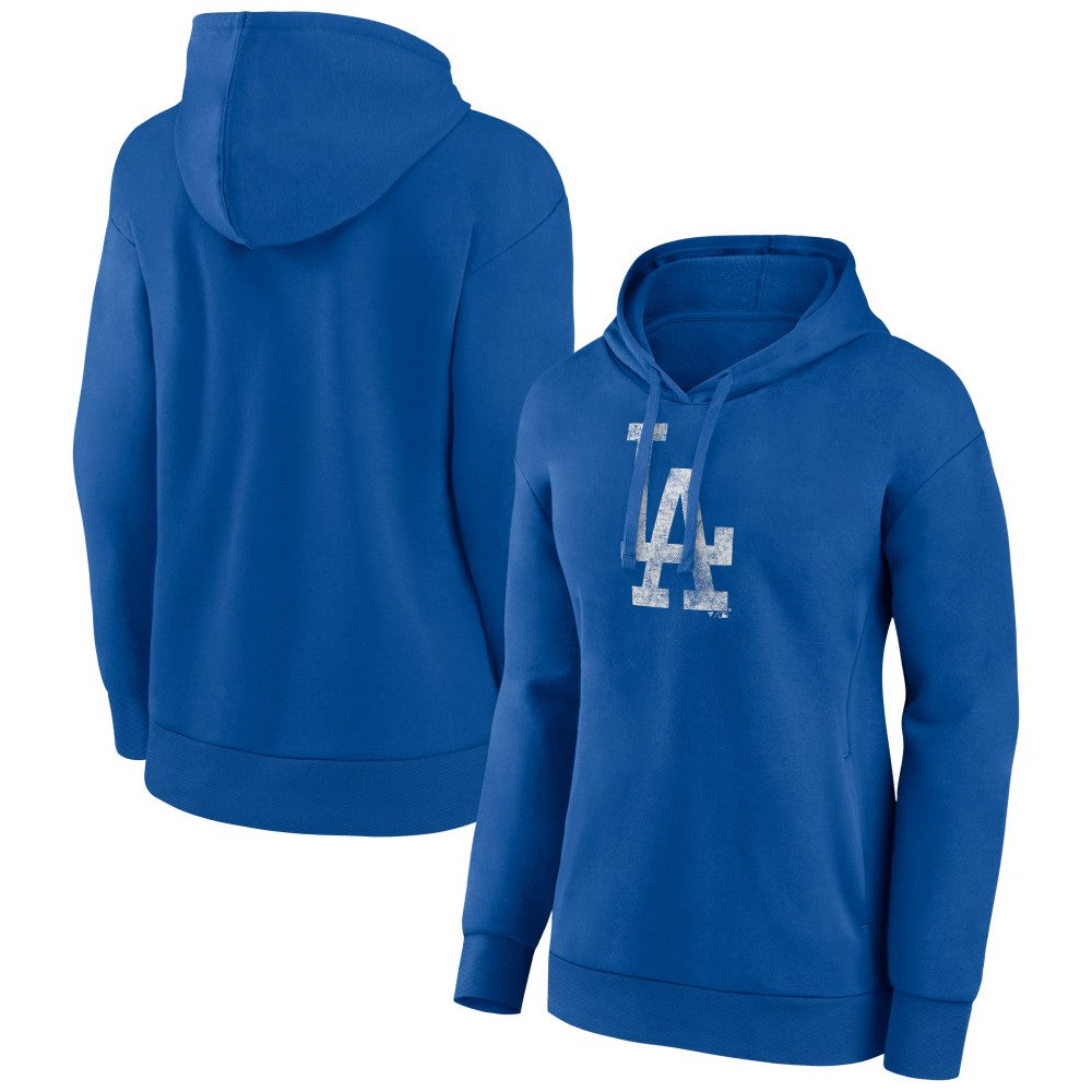 Los Angeles Dodgers Women's Distressed Team Pullover Hoodie Royal