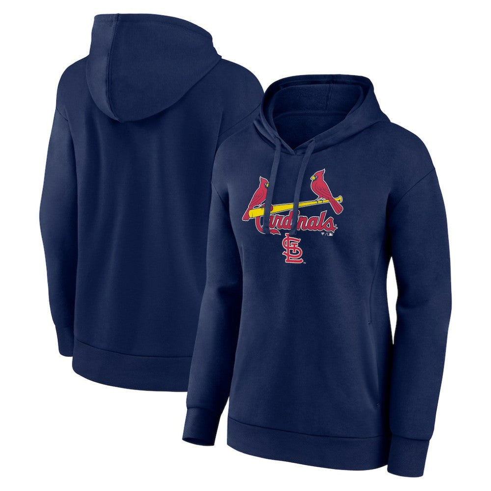 St. Louis Cardinals Women's Team Lockup Pullover Hoodie Navy