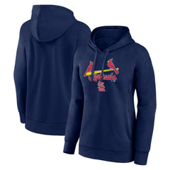 St. Louis Cardinals Women's Team Lockup Pullover Hoodie Navy