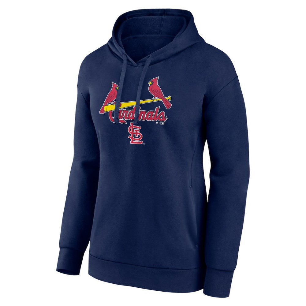 St. Louis Cardinals Women's Team Lockup Pullover Hoodie Navy