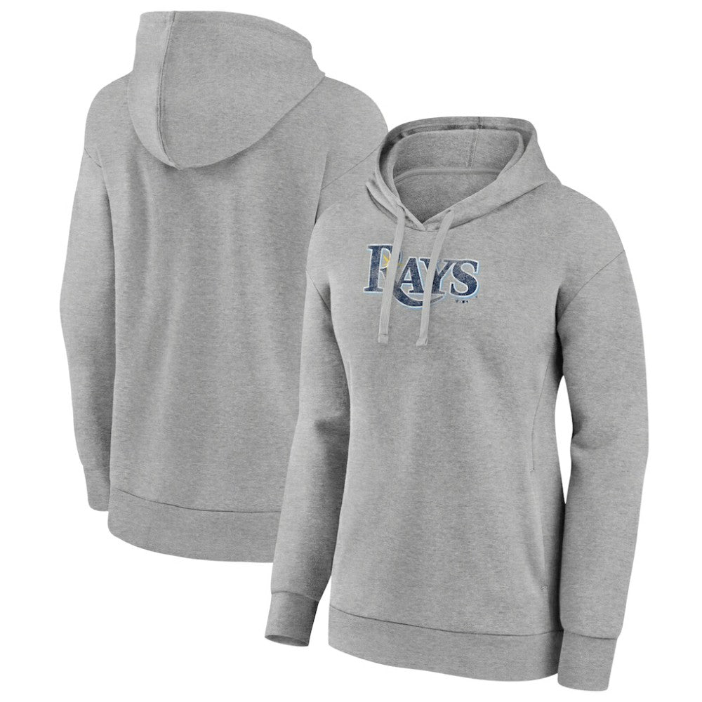 Tampa Bay Rays Women's Distressed Team Pullover Hoodie Gray