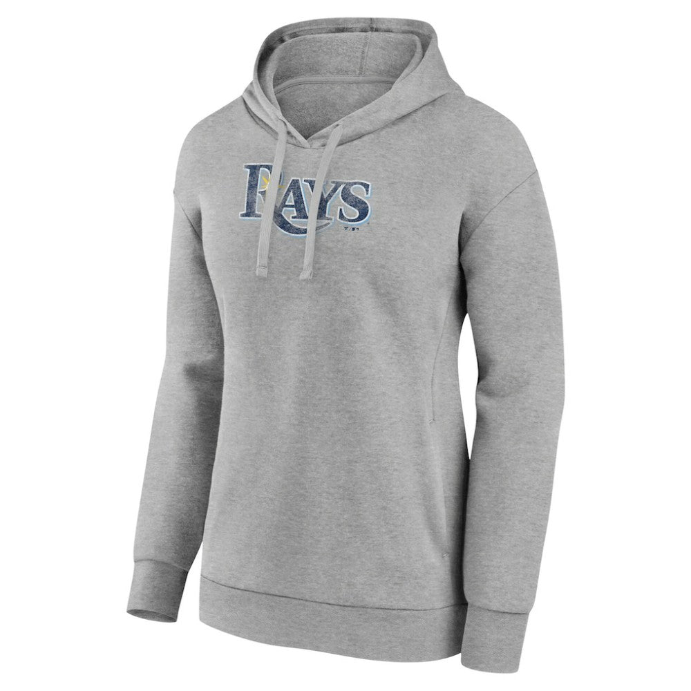 Tampa Bay Rays Women's Distressed Team Pullover Hoodie Gray