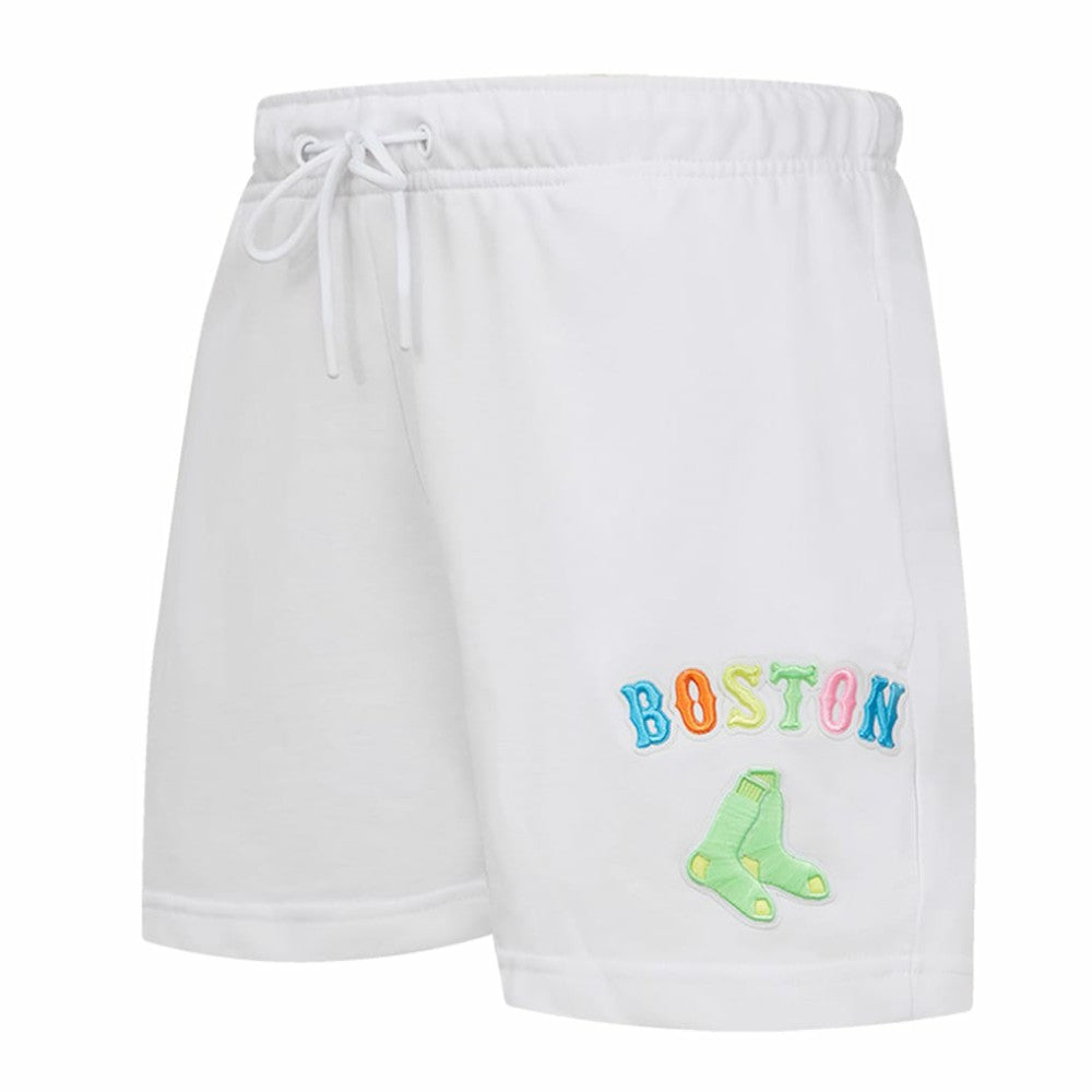 Boston Red Sox Pro Standard Women's Washed Neon Shorts White