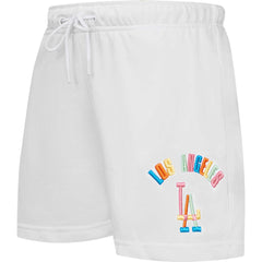 Los Angeles Dodgers Pro Standard Women's Washed Neon Shorts White